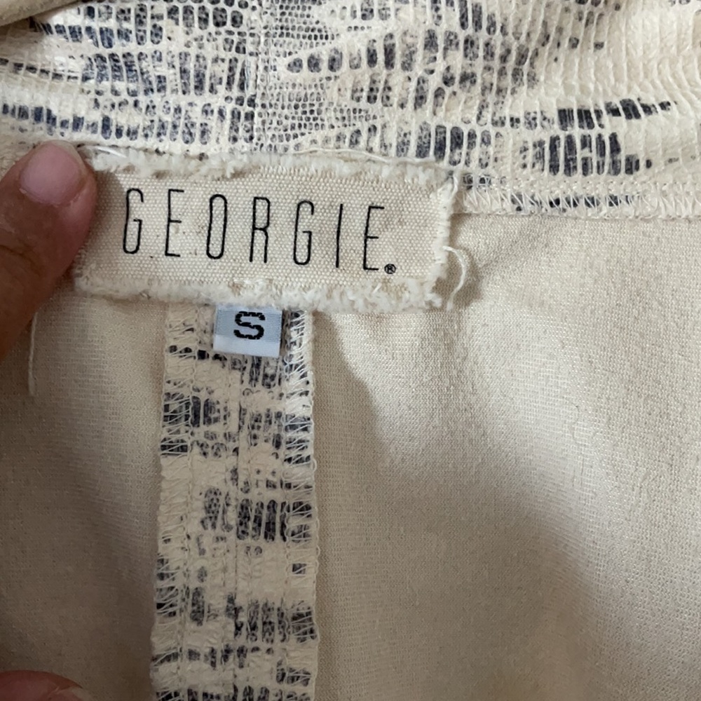 Georgie Intermix Python Snake Skin Print Faux Sue… - image 7